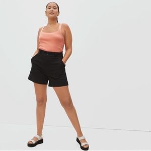 Everlane | Black Way High Canvas Shorts | Size 6